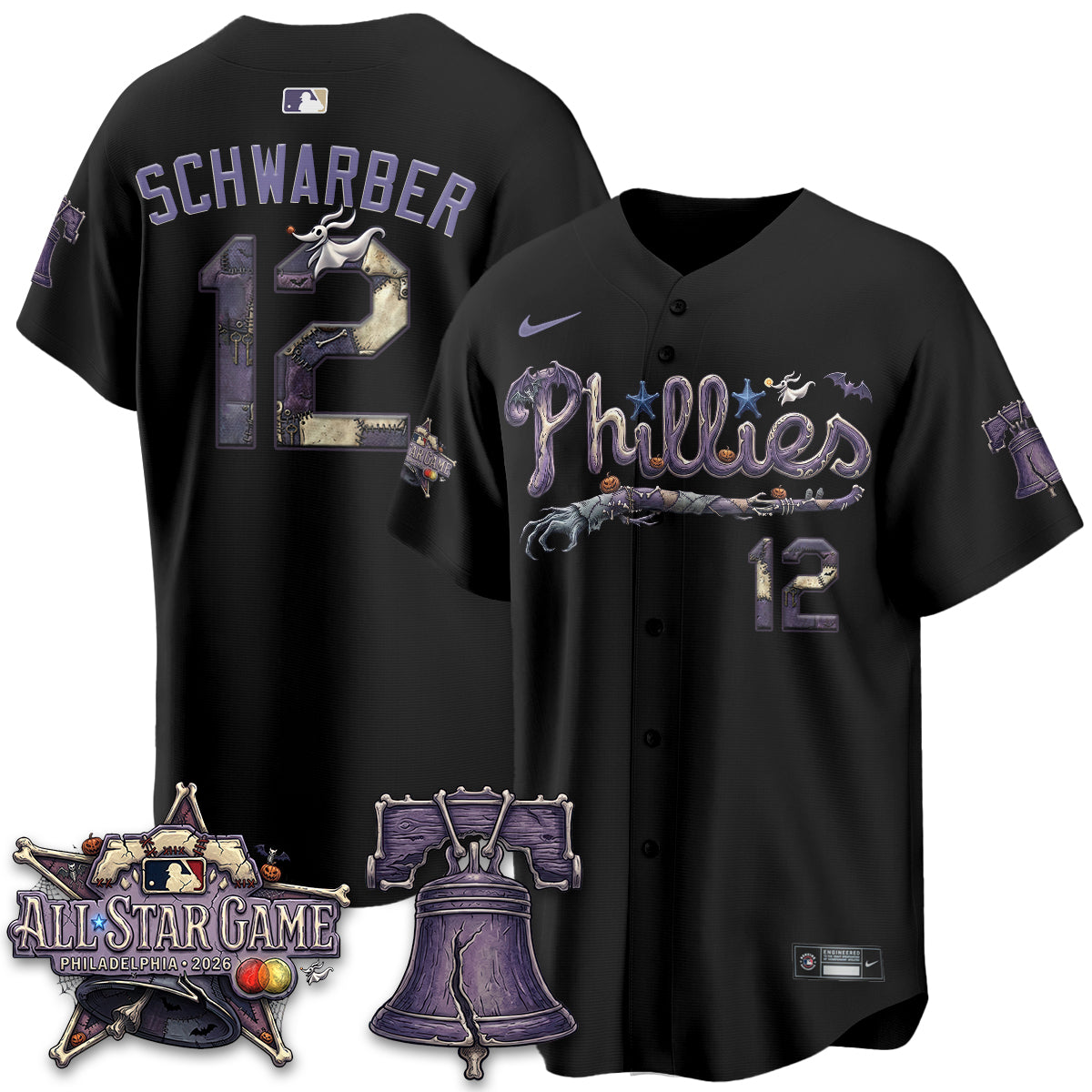 Philadelphia Phillies Nightmare Edition Vapor Jersey - Printed