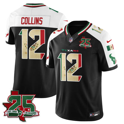 Houston Texans 25 Seasons Mexico Style Vapor Jersey - Stitched