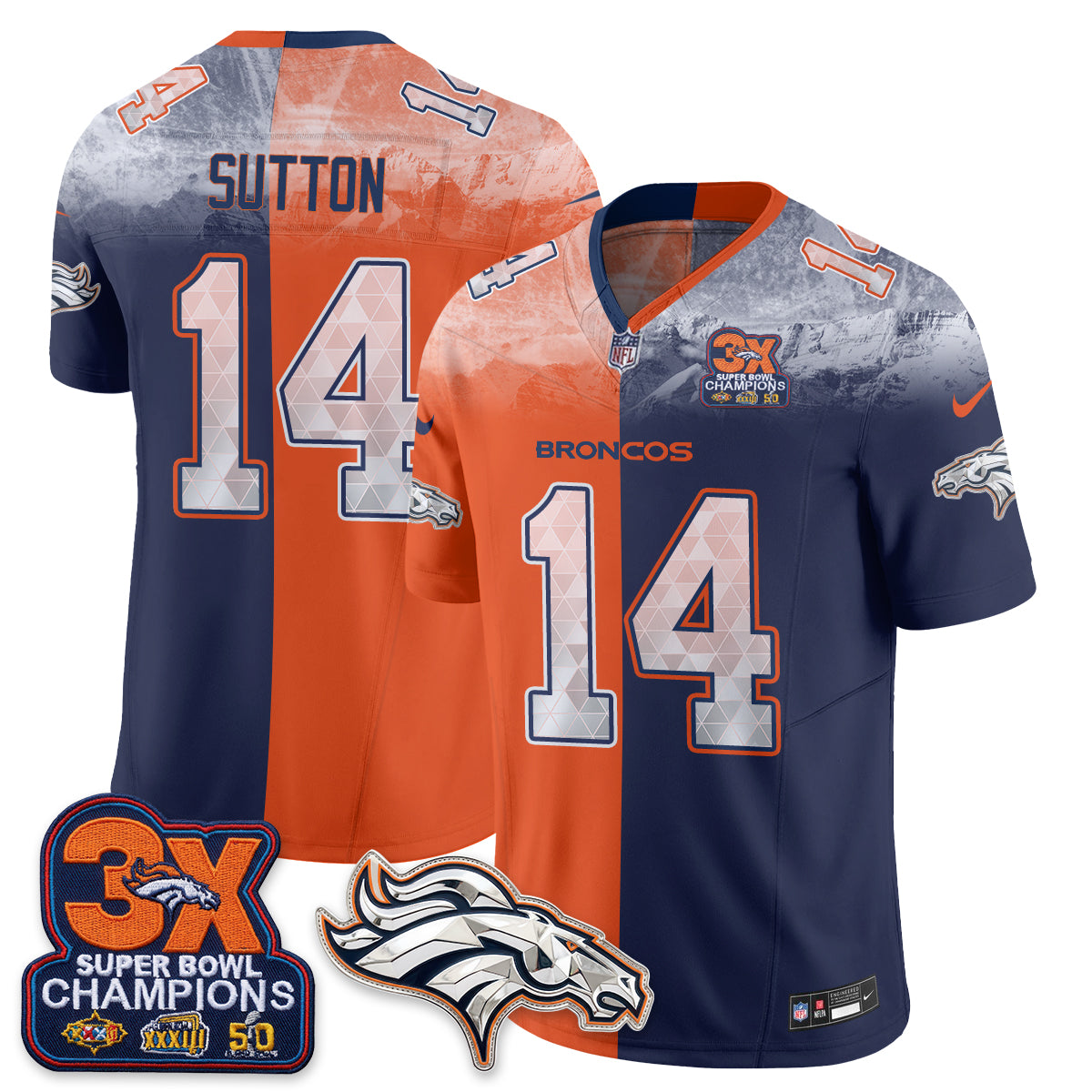 DEN Mile High Split Edition Vapor Jersey - Stitched