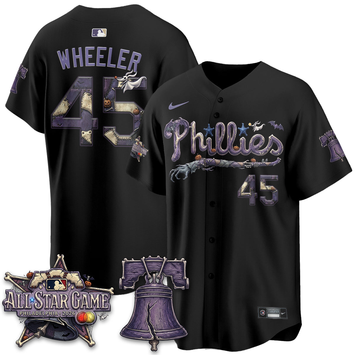 Philadelphia Phillies Nightmare Edition Vapor Jersey - Printed