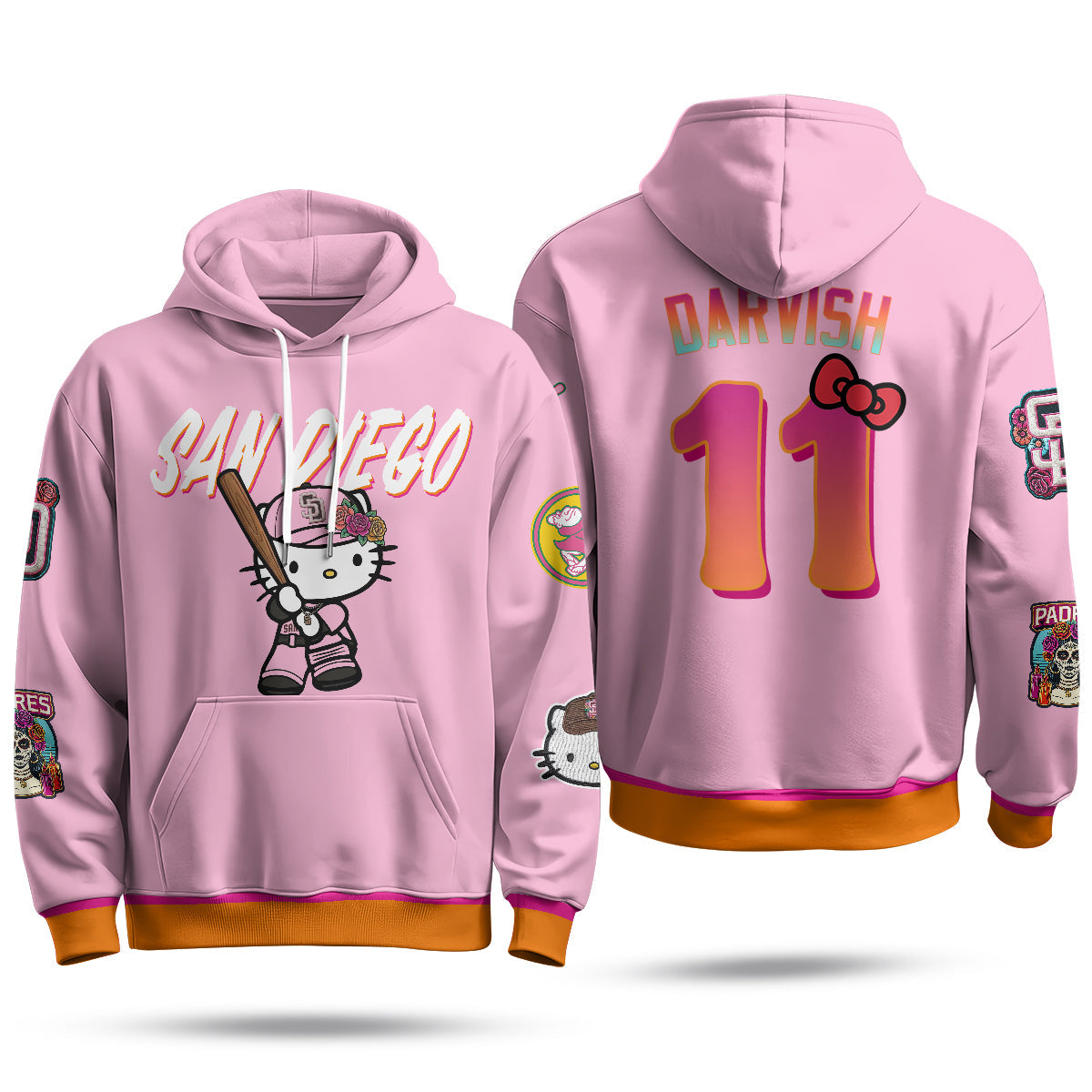 San Diego Padres x Meow KT Fleece Hoodie - Printed