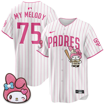 San Diego Padres x Pink Sanrio Friend Vapor Jersey - Stitched