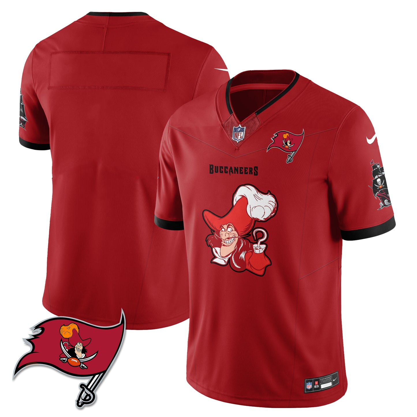 Tampa Bay Buccaneers x Red Coat Captain Edition Vapor Jersey - Stitched