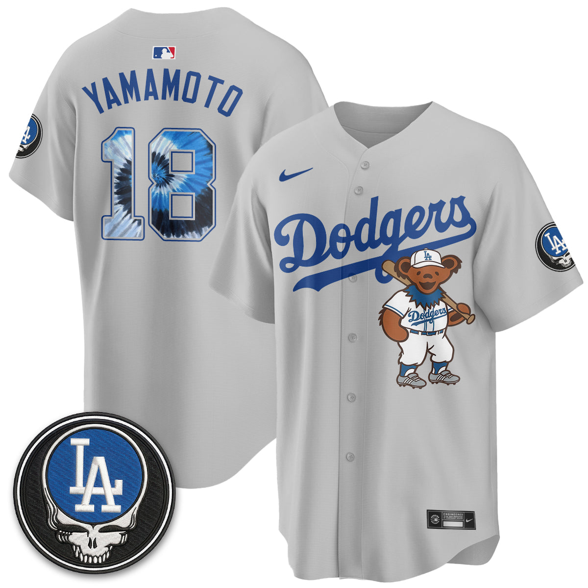 Los Angeles Dodgers x Grateful Dead Edition Vapor Jersey - Stitched