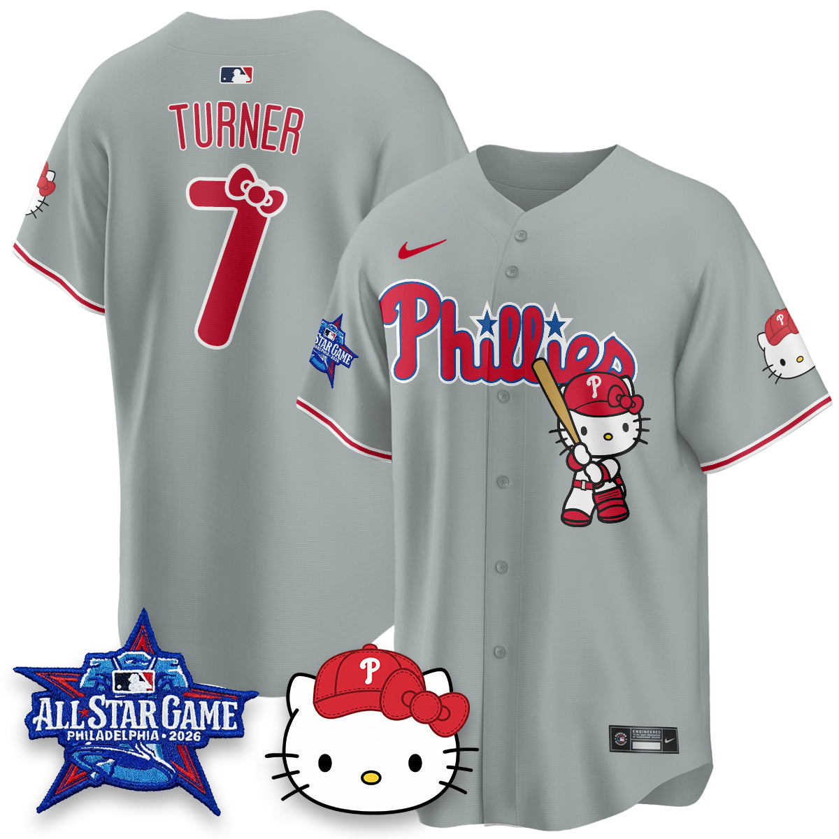 Philadelphia Phillies x Meow Kitty Vapor Limited Jersey V2- Stitched