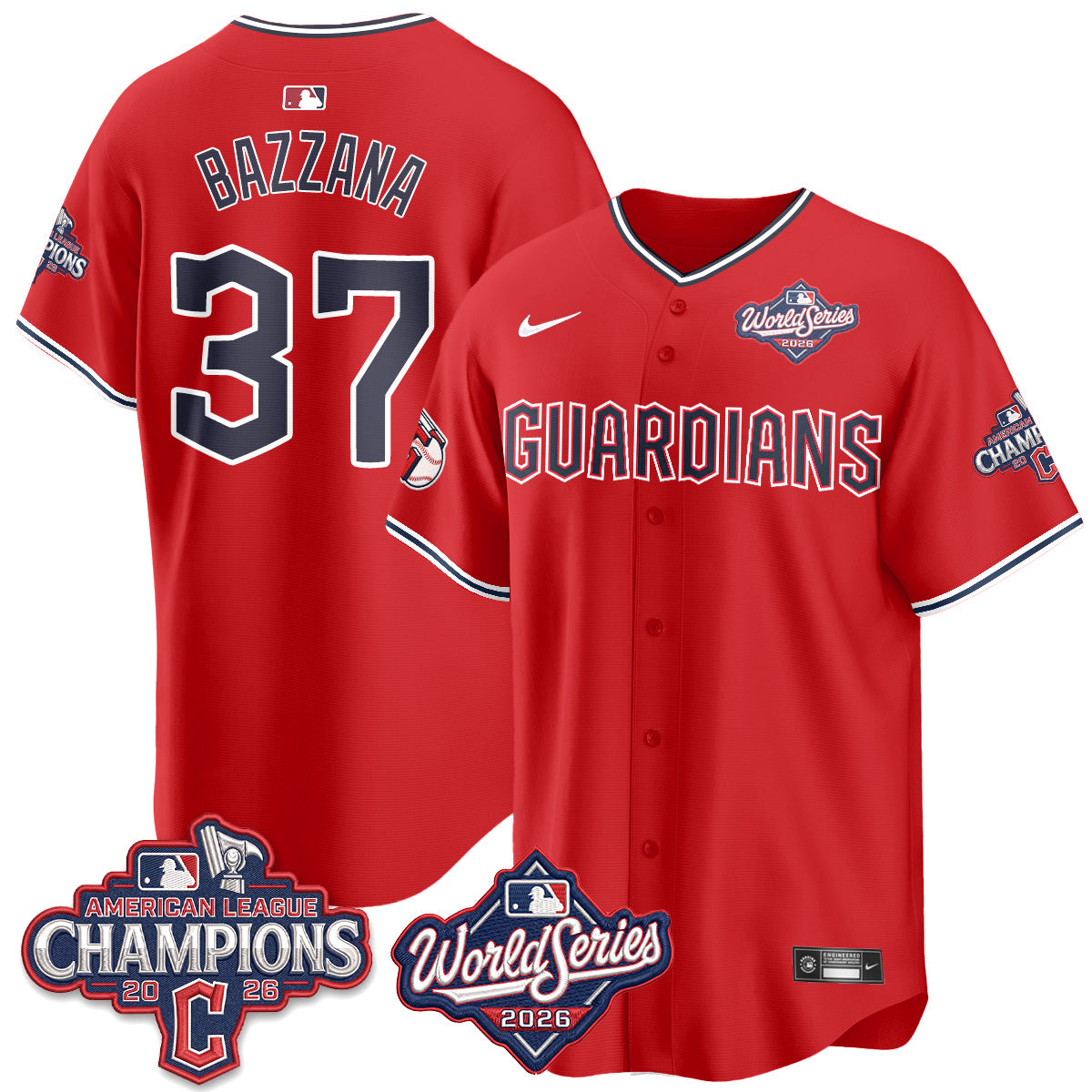 CLE 2026 AL Champions Vapor Jersey - Stitched