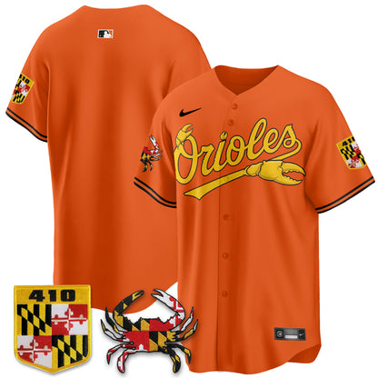 Baltimore Orioles Crab x Maryland Vapor Limited Jersey - Stitched