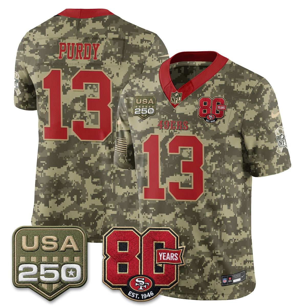 SF 2026 Salute to Service Edition Vapor Jersey - Stitched