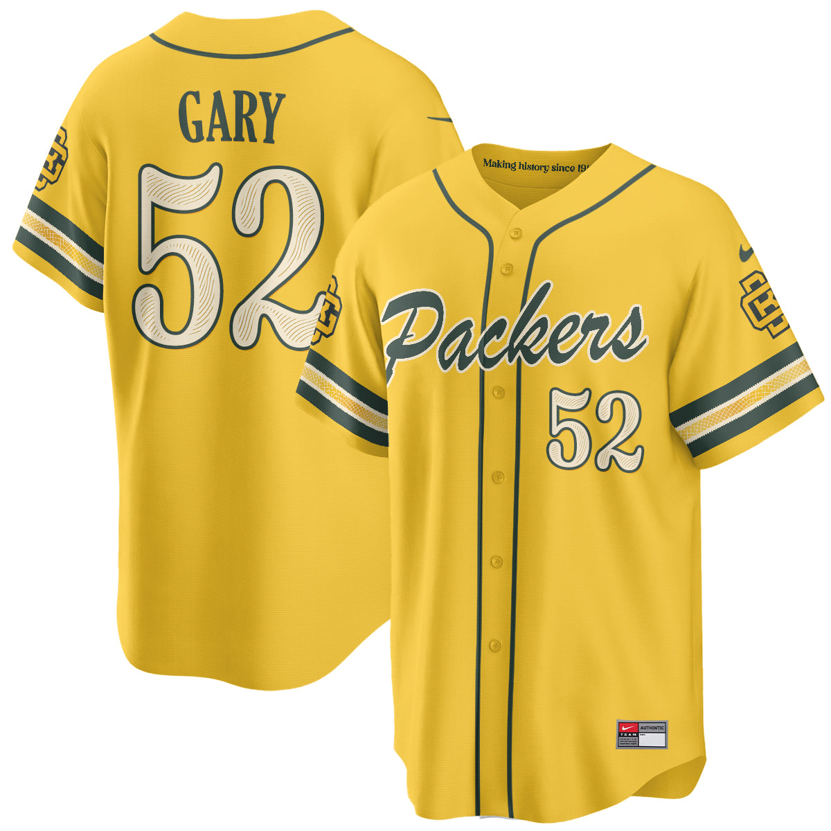 Green Bay Packers 2026 Rivalries Baseball Vapor Jersey - Stitched