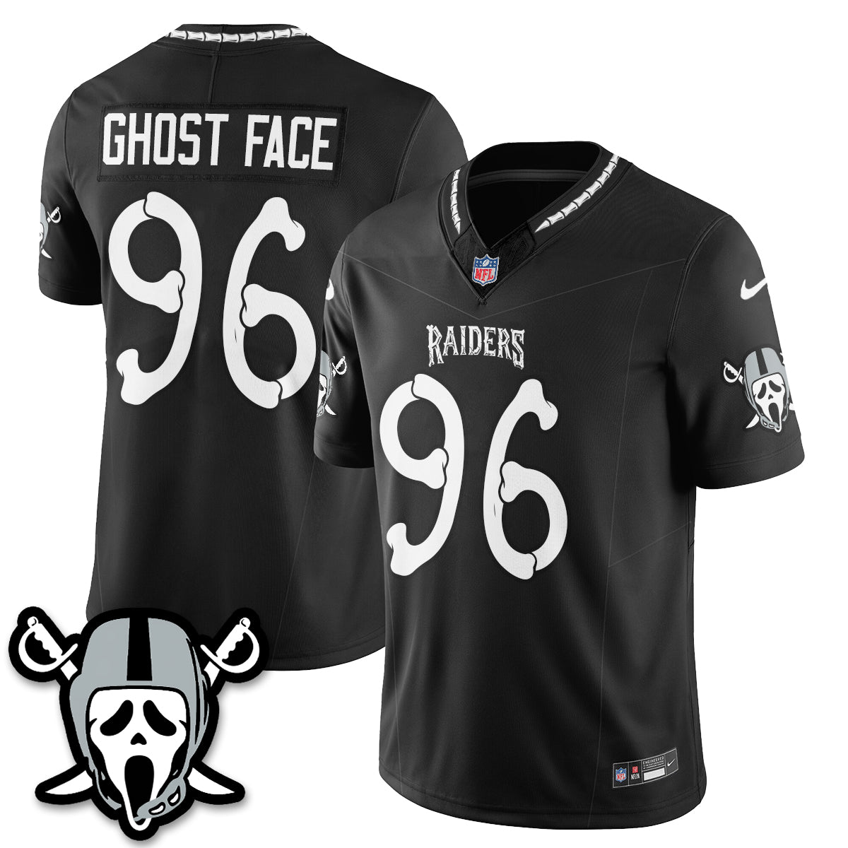 Las Vegas Raiders x Ghost Face Edition Vapor Jersey - Stitched