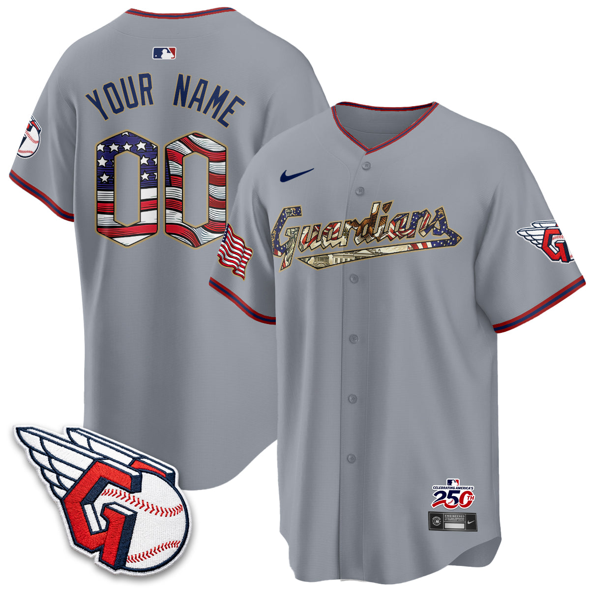 CLE 2026 Independence Day USA Vapor Custom Jersey - Stitched