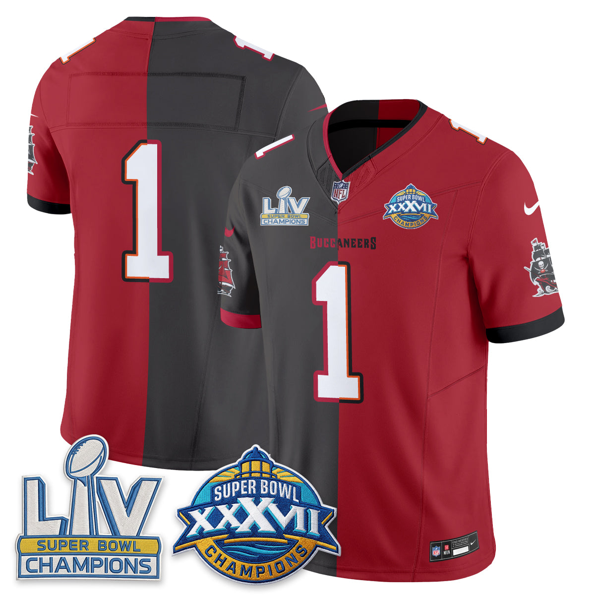 Tampa Bay Buccaneers S.Bowl Split Edition Vapor Jersey - Stitched