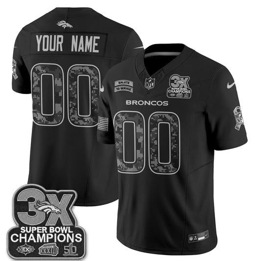 DEN 2026 Salute to Service V2 Vapor Custom Jersey - Stitched