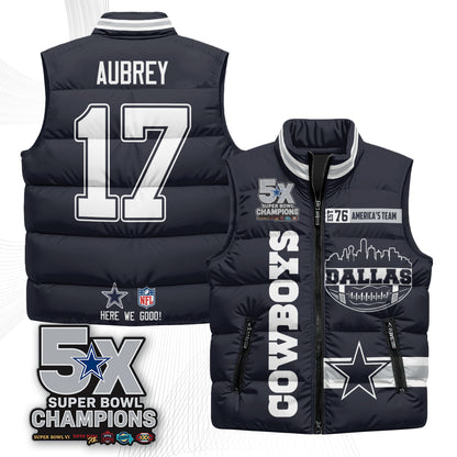 DAL "America's Team" Puffer Vest - Printed