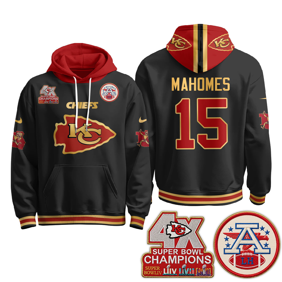 KC 4X Champs Gold Edition Fleece Hoodie - Printed