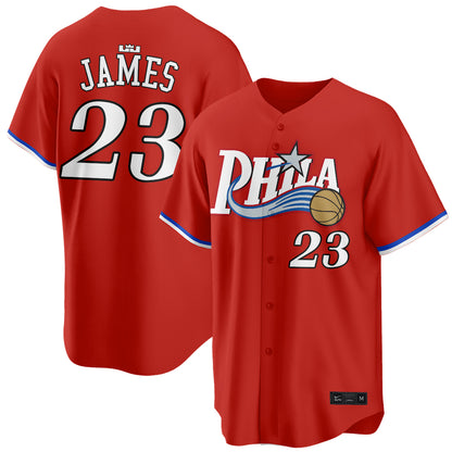 PHI LeBron James #23 Vapor Baseball Jersey V2- Stitched