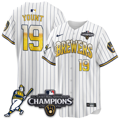 Milwaukee Brewers 2026 NL Division Champs Vapor Jersey V2- Stitched