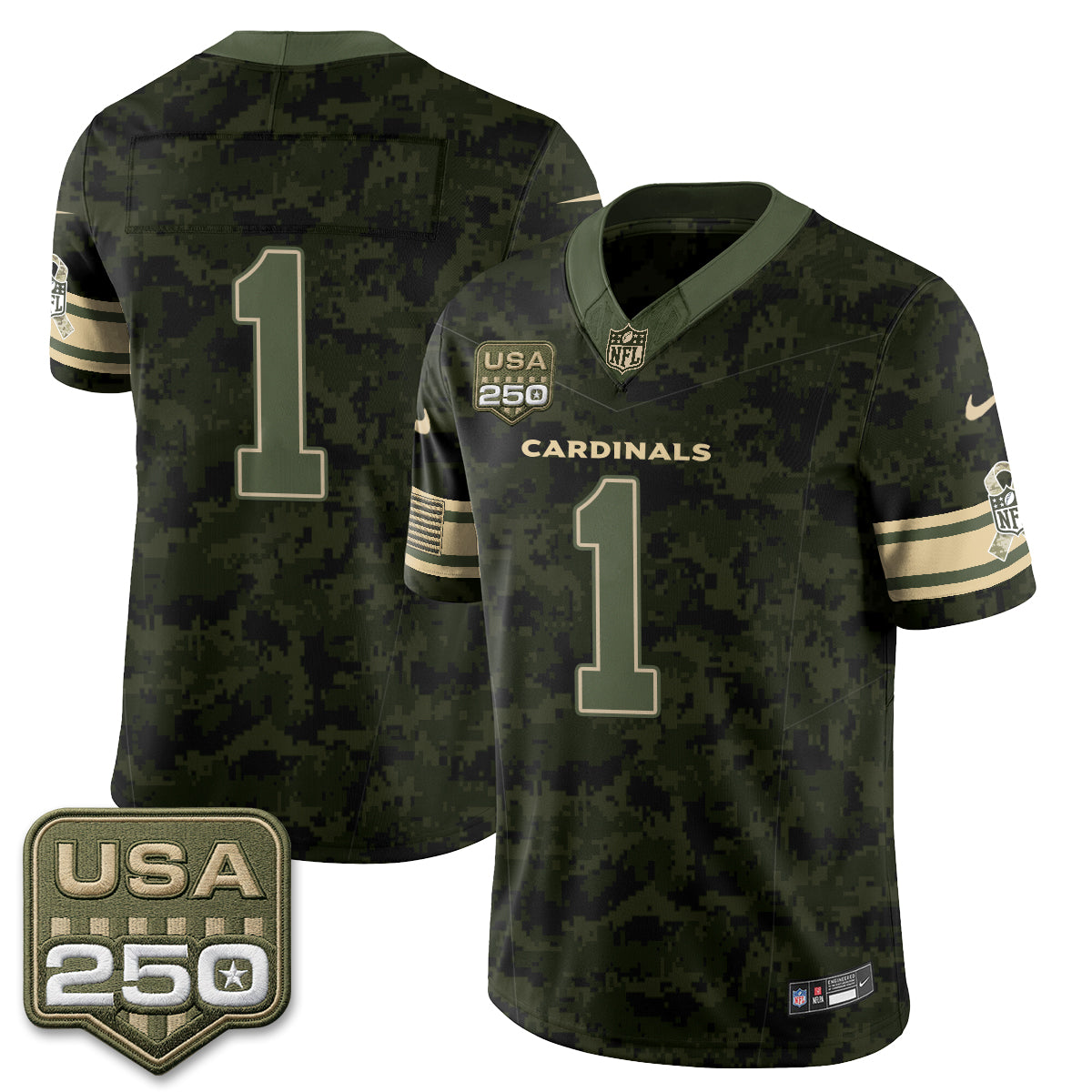 Arizona Cardinals 2026 Salute to Service Vapor Jersey - Stitched