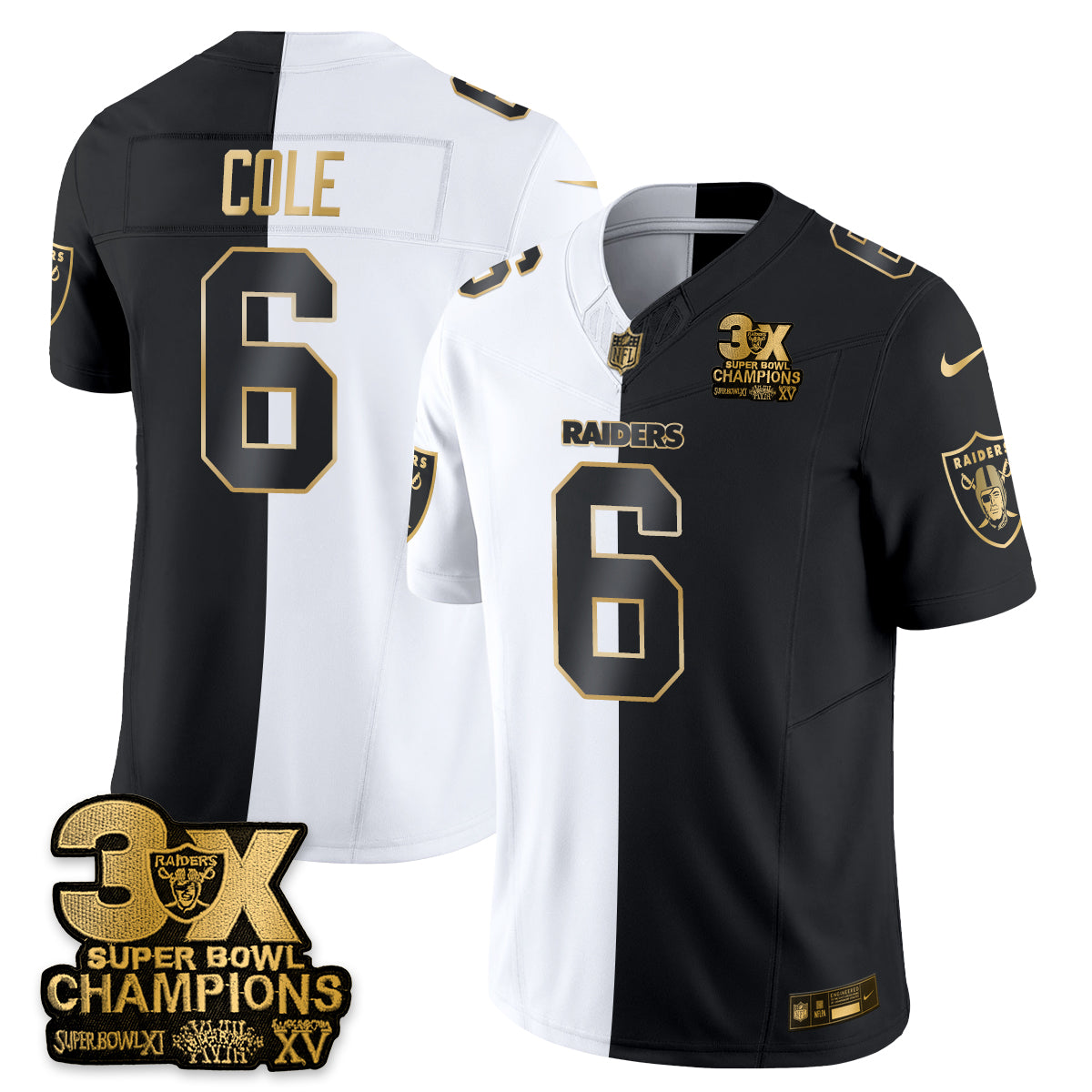 Las Vegas Raiders Split Edition Vapor Jersey - Stitched