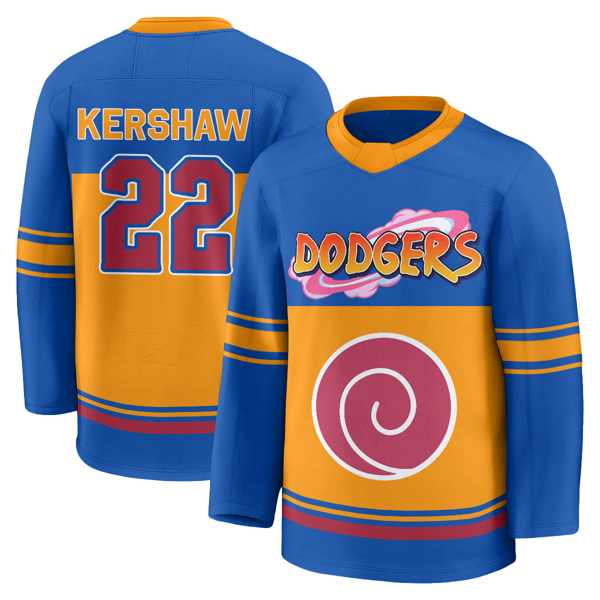 Los Angeles Dodgers Naruto Edition Vapor Hockey Jersey - Stitched