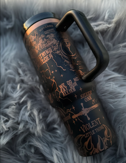 Fourth Wing Inspired Dragon 40oz Tumbler- Basgiath War College- DTT19