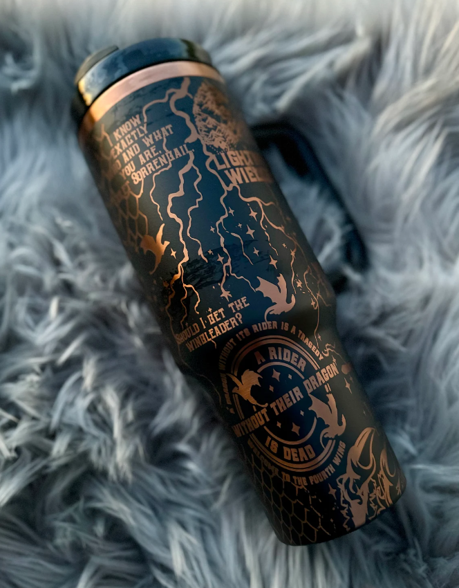 Fourth Wing Inspired Dragon 40oz Tumbler- Basgiath War College- DTT19