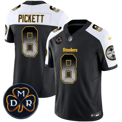 Men's Steelers DMR Patch Arch Smoke Vapor Limited Jersey - All Stitched