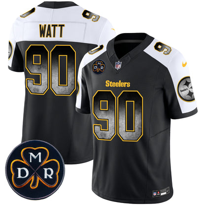 Men's Steelers DMR Patch Arch Smoke Vapor Limited Jersey - All Stitched
