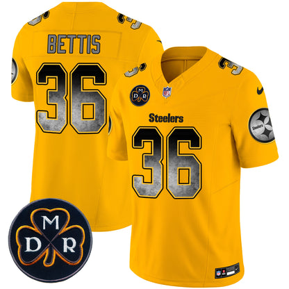 Men's Steelers DMR Patch Arch Smoke Vapor Limited Jersey - All Stitched