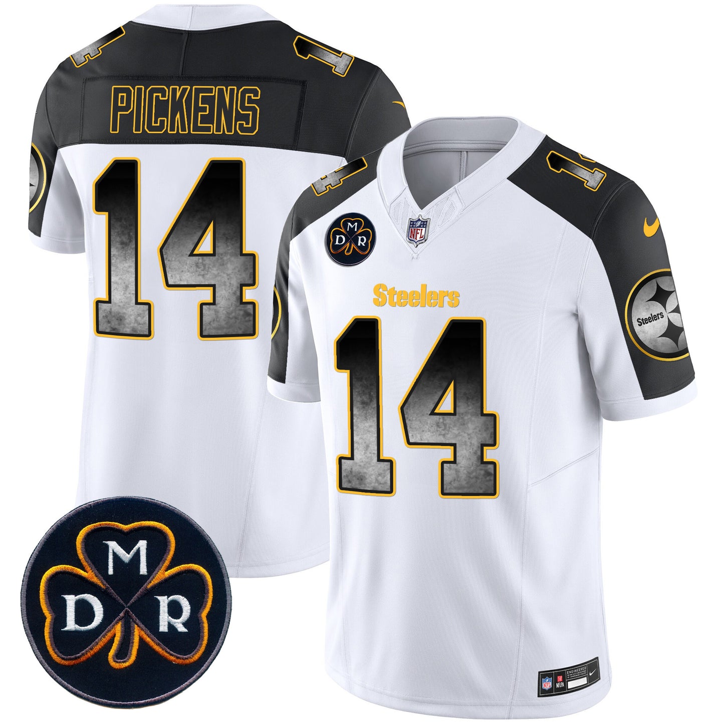 Men's Steelers DMR Patch Arch Smoke Vapor Limited Jersey - All Stitched