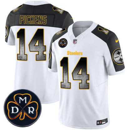 Men's Steelers DMR Patch Arch Smoke Vapor Limited Jersey - All Stitched