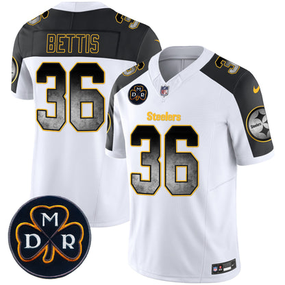 Men's Steelers DMR Patch Arch Smoke Vapor Limited Jersey - All Stitched
