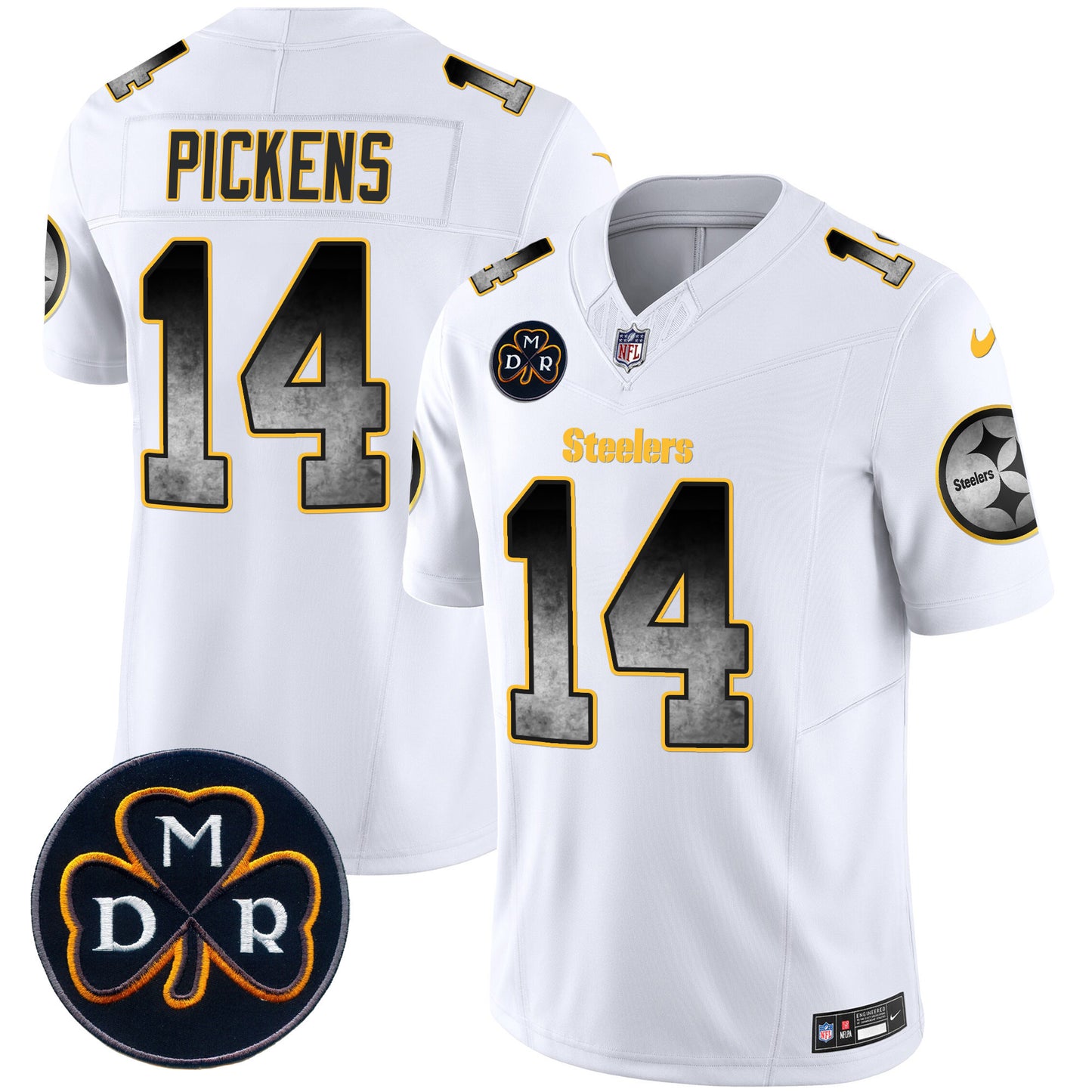 Men's Steelers DMR Patch Arch Smoke Vapor Limited Jersey - All Stitched