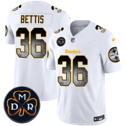 Men's Steelers DMR Patch Arch Smoke Vapor Limited Jersey - All Stitched