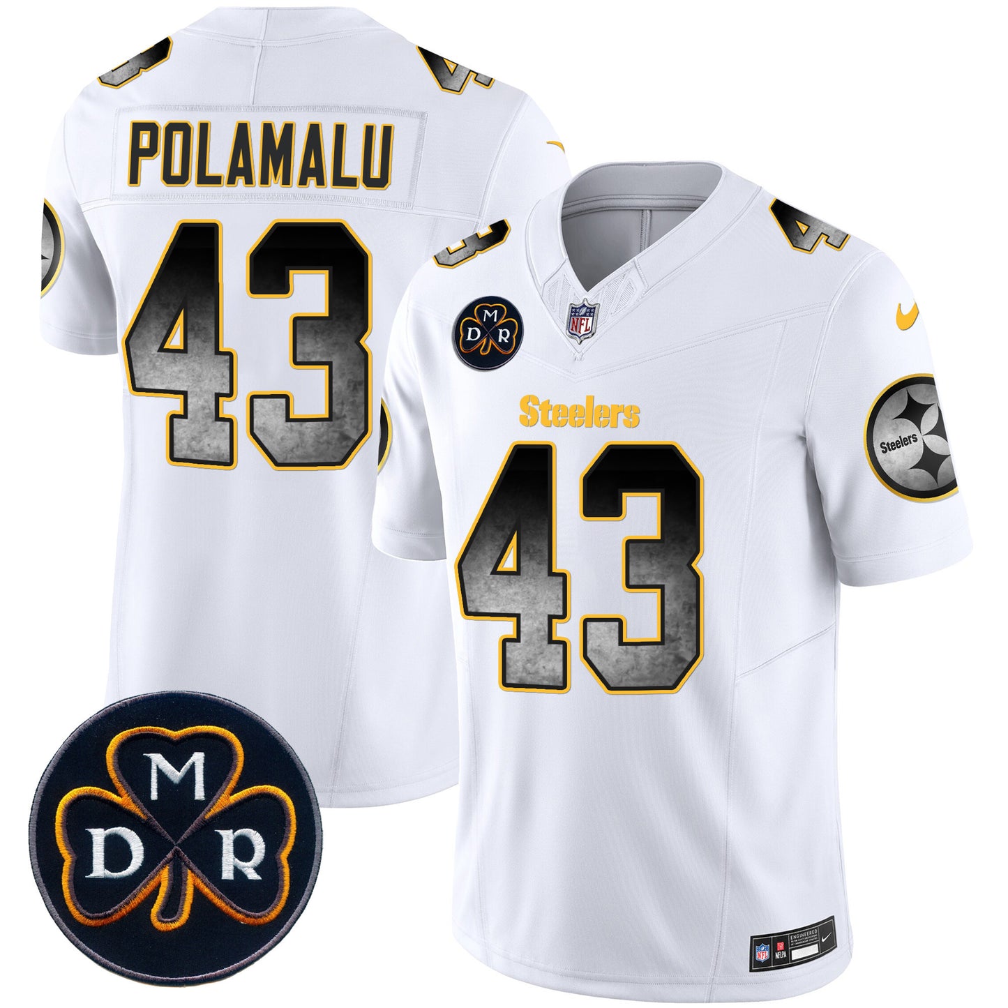 Men's Steelers DMR Patch Arch Smoke Vapor Limited Jersey - All Stitched