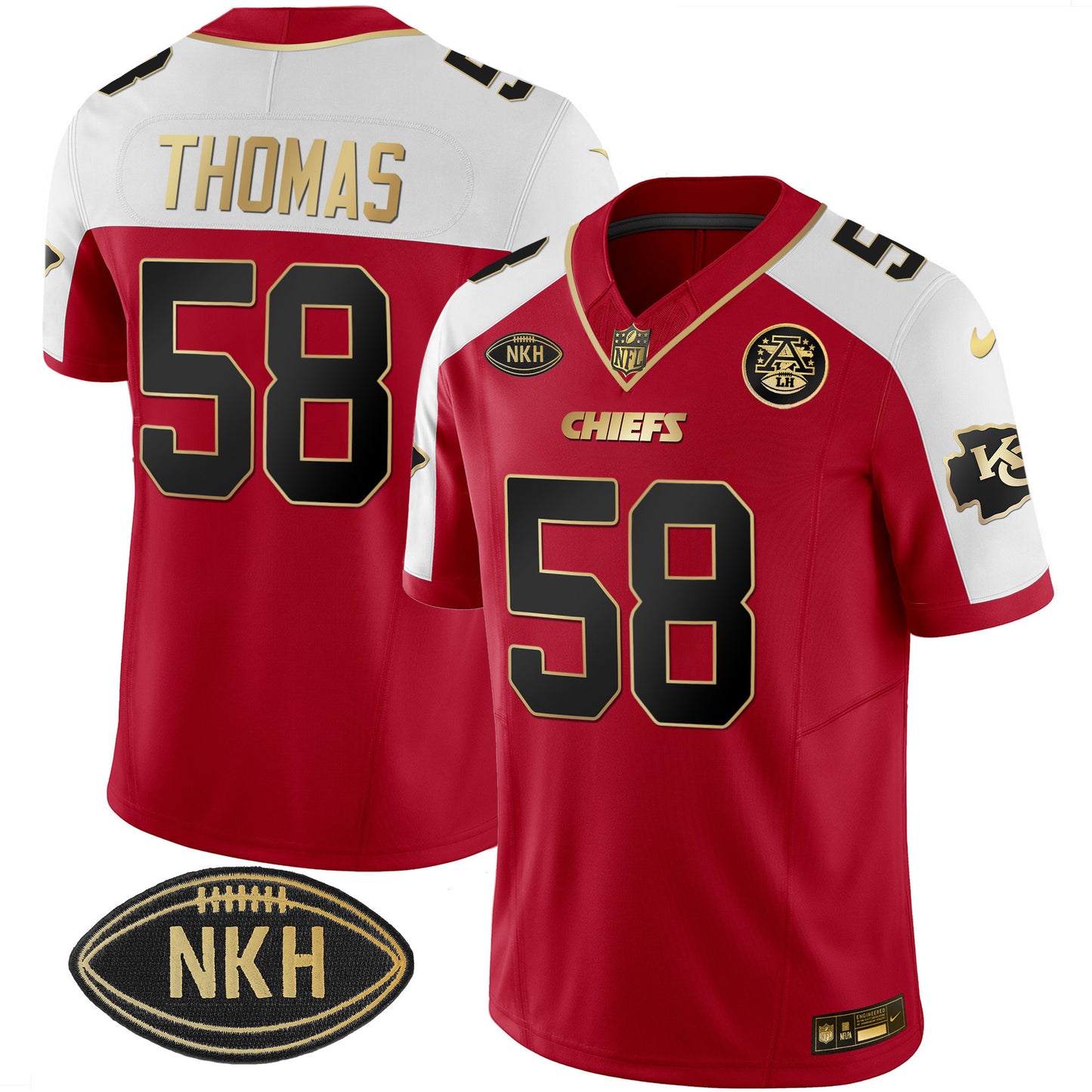 Men's Chiefs NKH Patch 2023 Vapor Limited Jersey - All Stitched