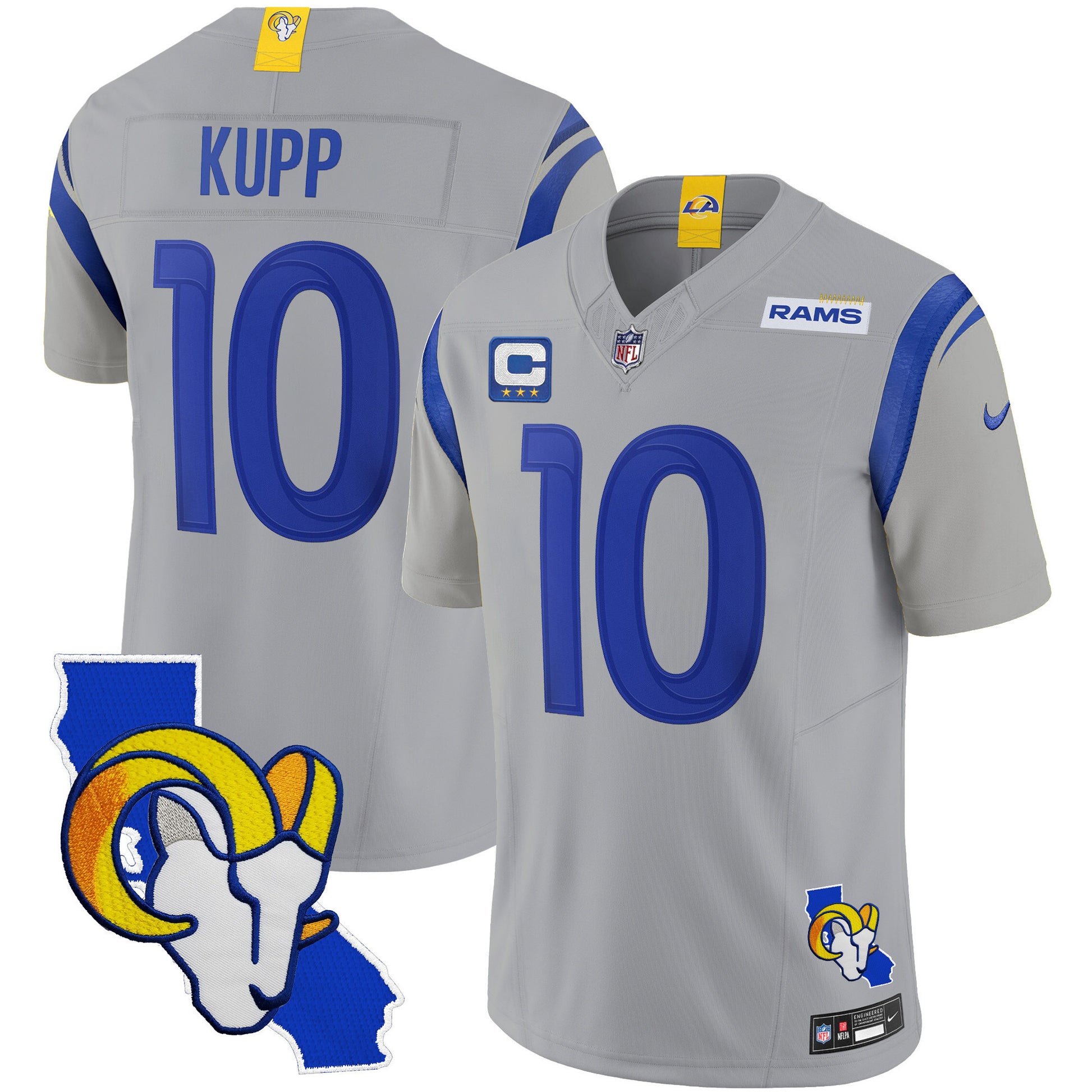 Men's Rams California Patch Vapor Limited Jersey - All Stitched
