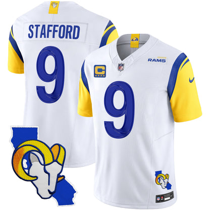 Men's Rams California Patch Vapor Limited Jersey - All Stitched
