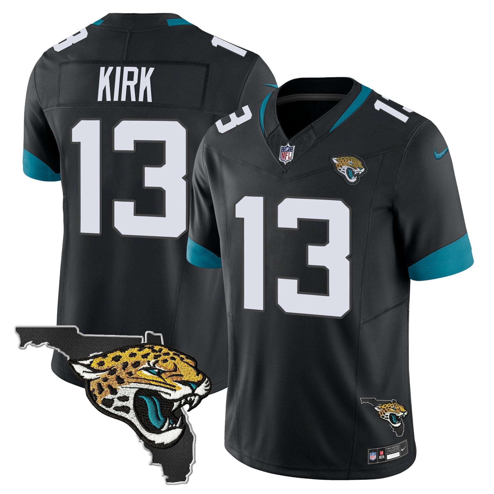 Men's Jacksonville Jaguars Florida Patch Vapor Jersey - All Stitched