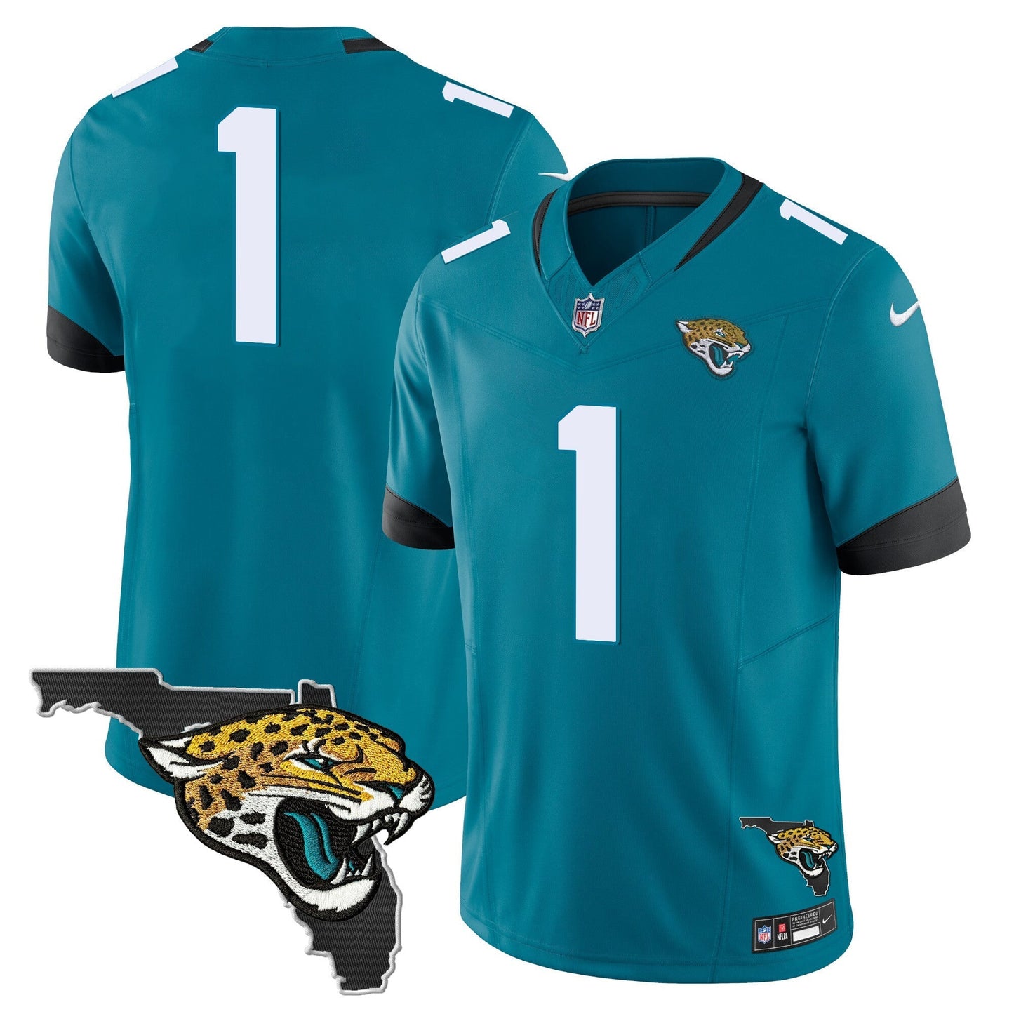 Men's Jacksonville Jaguars Florida Patch Vapor Jersey - All Stitched