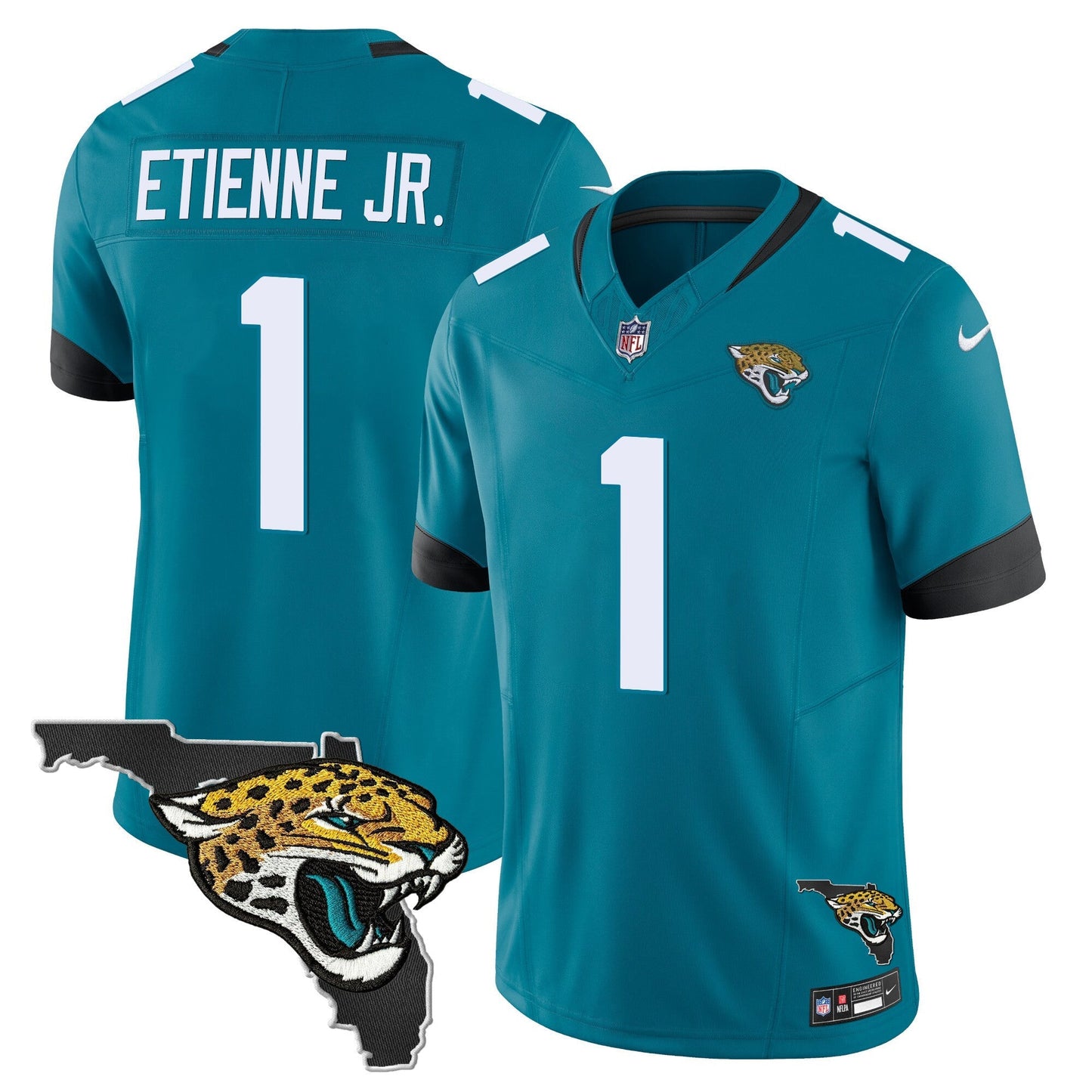 Men's Jacksonville Jaguars Florida Patch Vapor Jersey - All Stitched