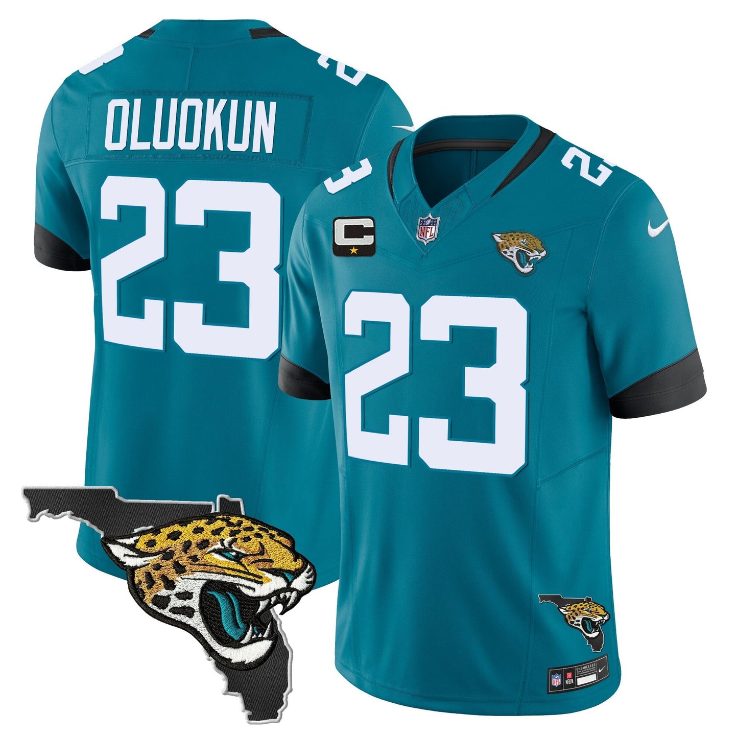 Men's Jacksonville Jaguars Florida Patch Vapor Jersey - All Stitched