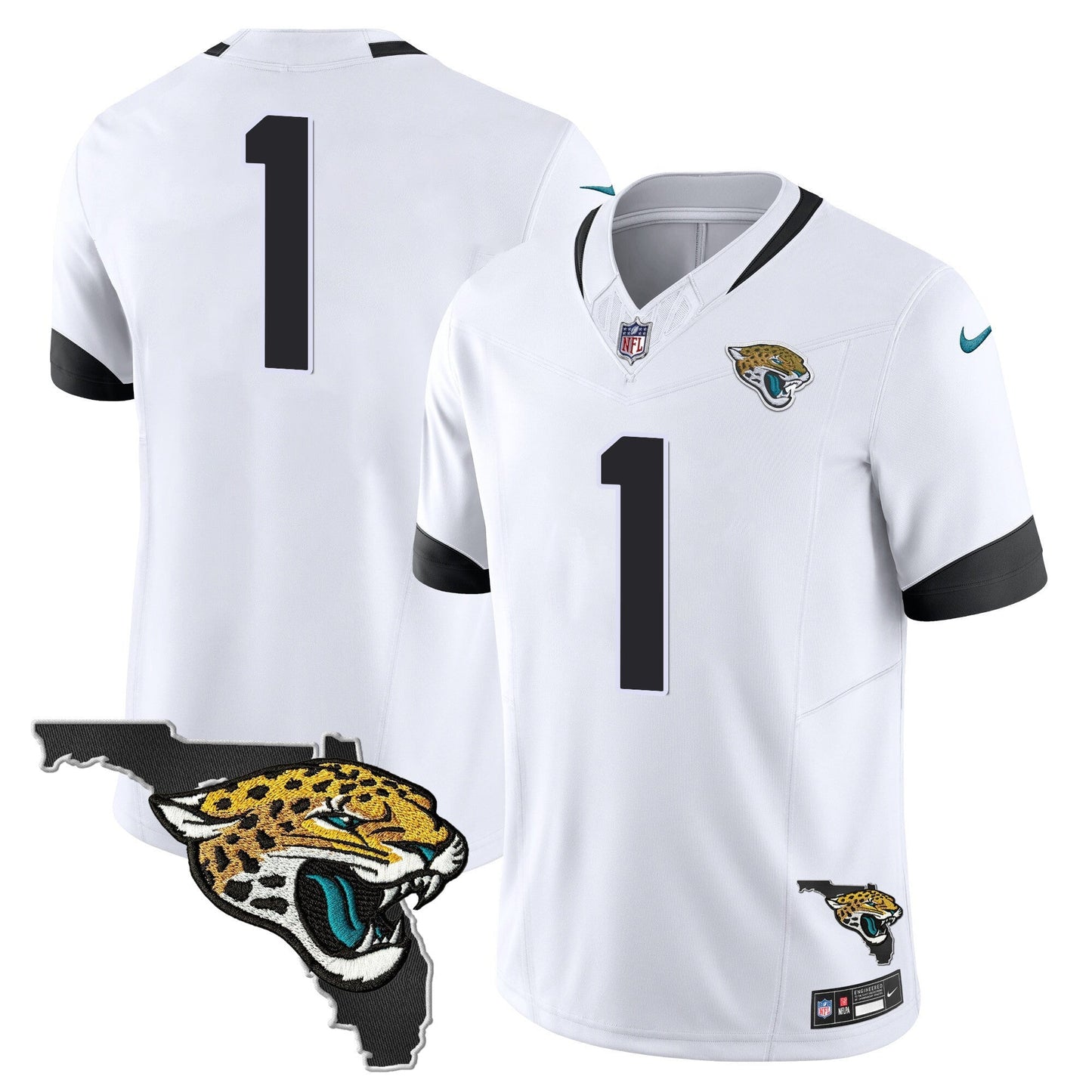 Men's Jacksonville Jaguars Florida Patch Vapor Jersey - All Stitched