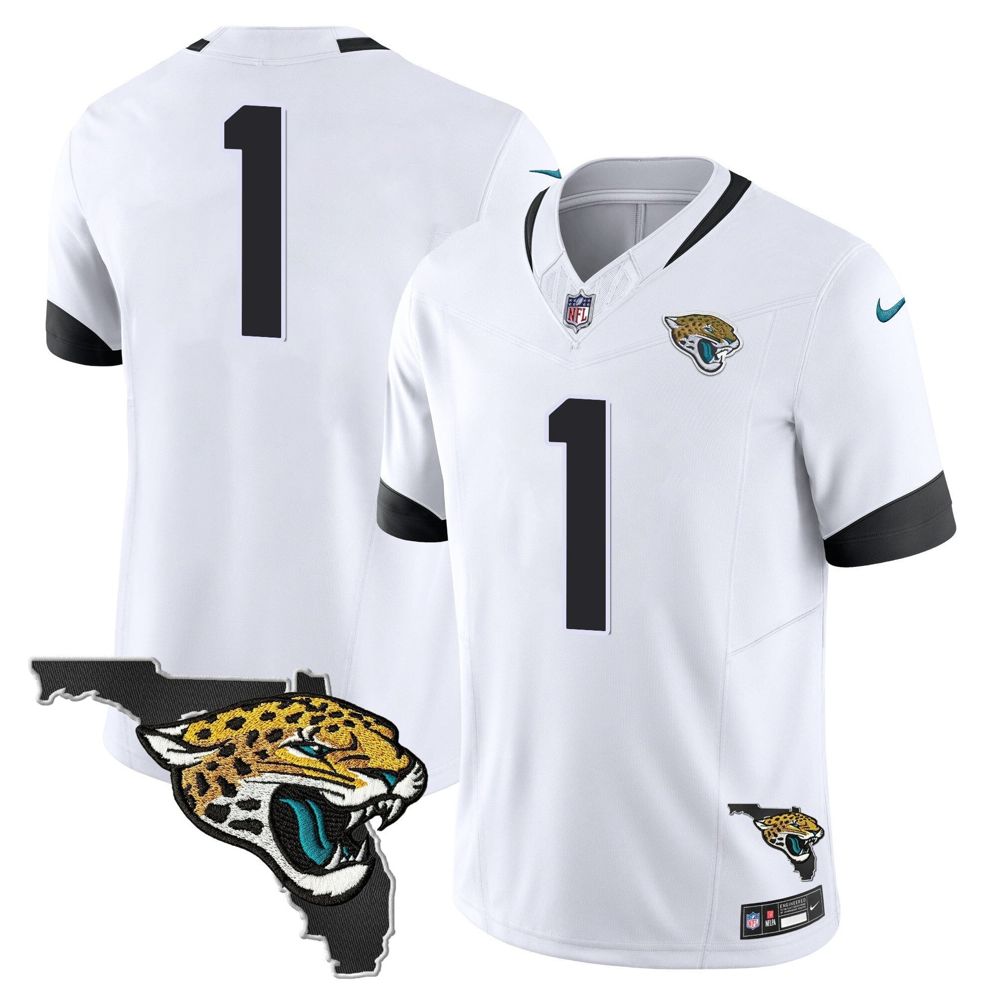 Men's Jacksonville Jaguars Florida Patch Vapor Jersey - All Stitched
