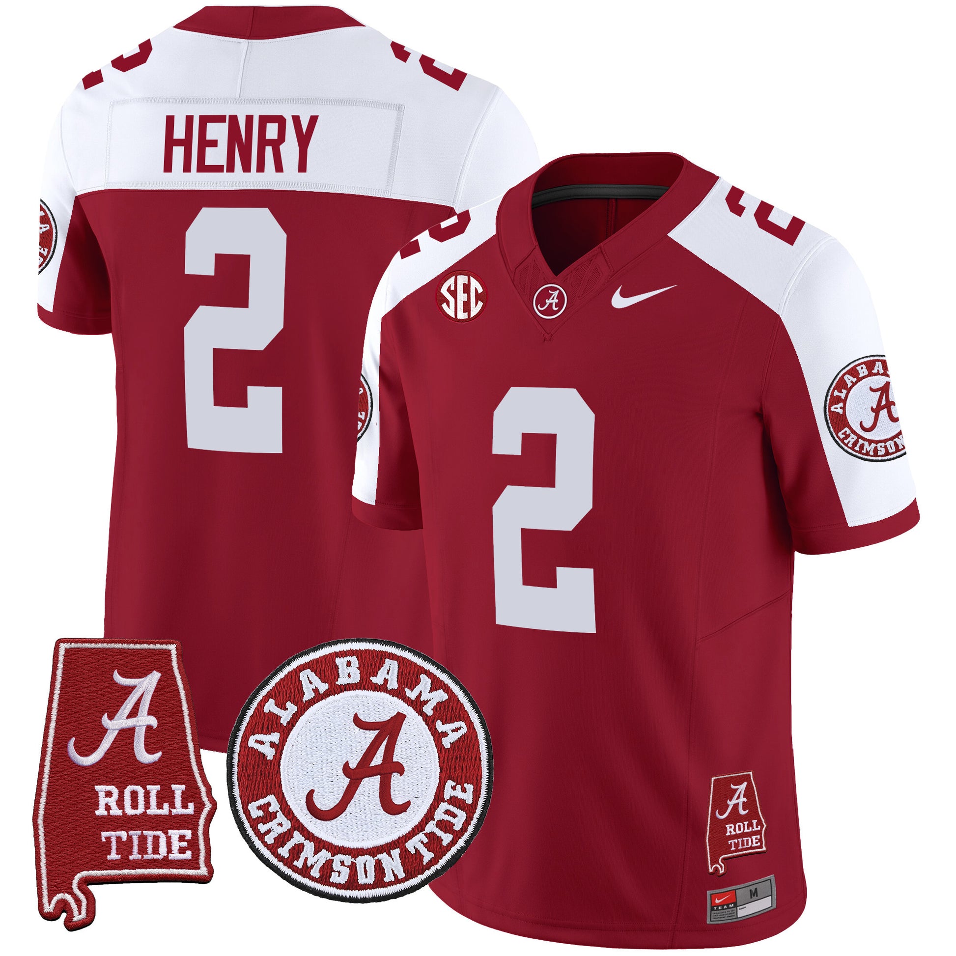 Men's Alabama Crimson Tide Vapor Limited Jersey V4 - Alabama Map - All Stitched
