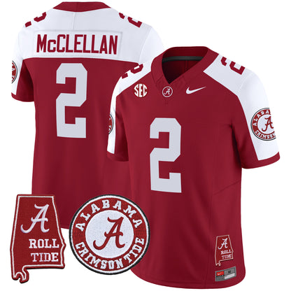 Men's Alabama Crimson Tide Vapor Limited Jersey V4 - Alabama Map - All Stitched