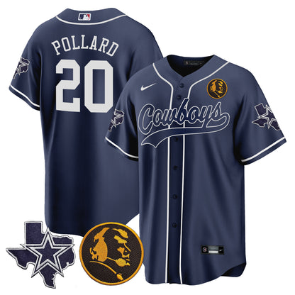 Men's Cowboys Texas & John Madden Patch Baseball Jersey - All Stitched