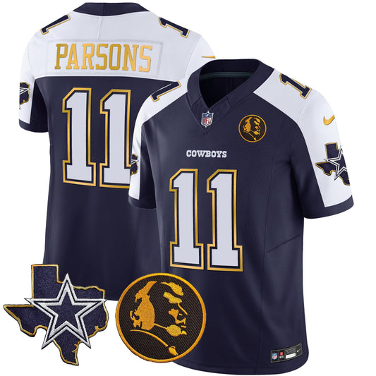 Men's Cowboys Texas & John Madden Patch Gold Trim Vapor Jersey - All Stitched