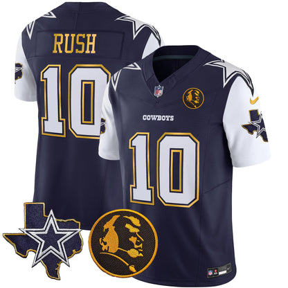 Men's Cowboys Texas & John Madden Patch Gold Trim Vapor Jersey - All Stitched