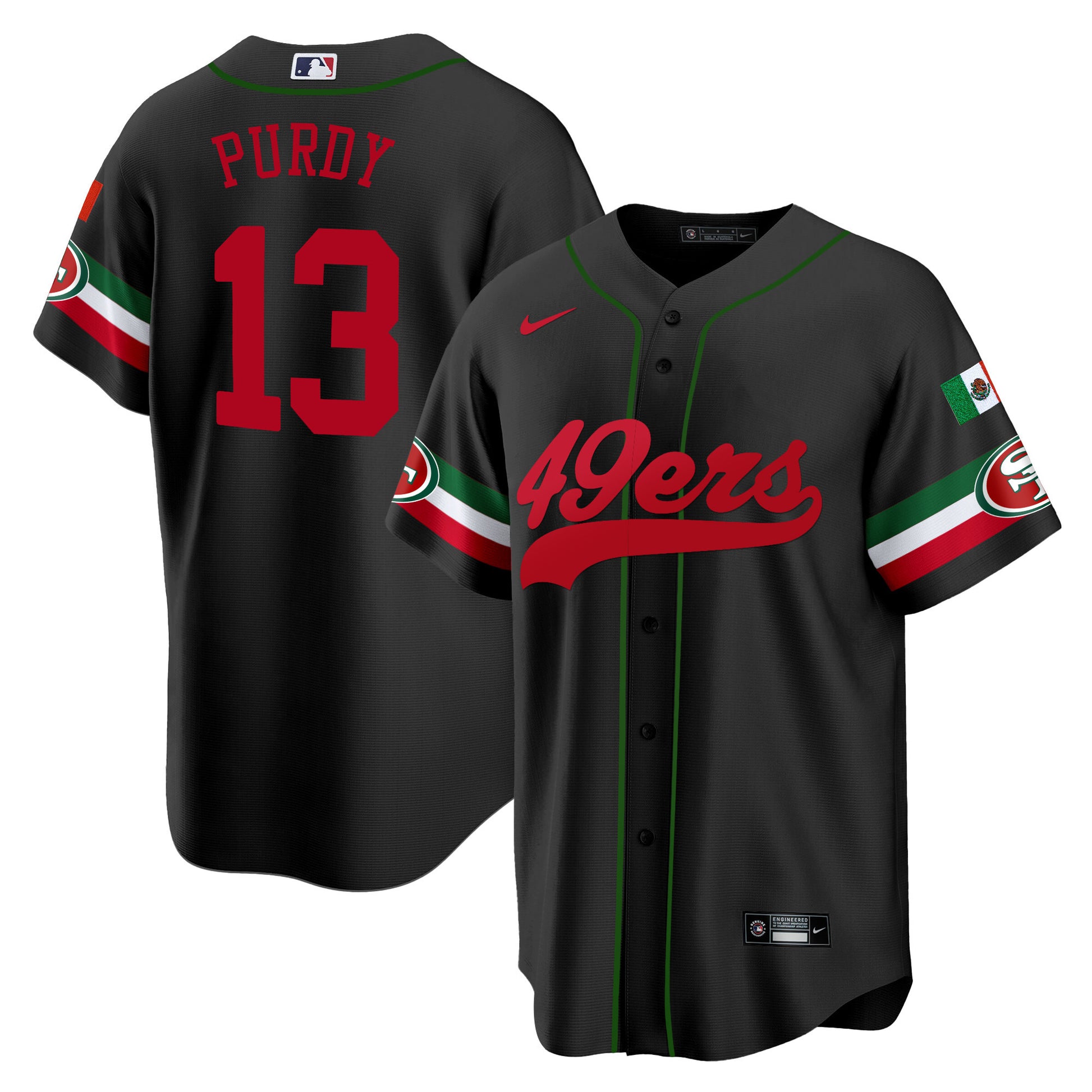 Men's 49ers Mexico Baseball Jersey - All Stitched
